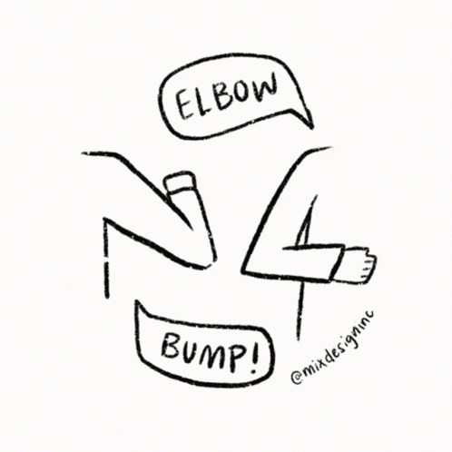 Elbow Bump Speech Bubble