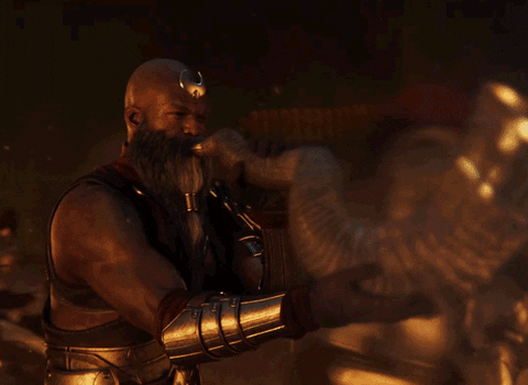 Elder Scrolls Character Blowing Horn GIF