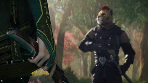 Elder Scrolls Khajiit And High Elf GIF