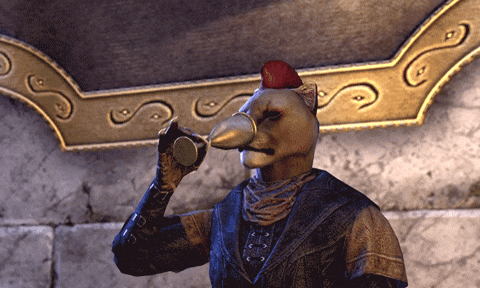 Elder Scrolls Summerset Khajiit Drinking GIF