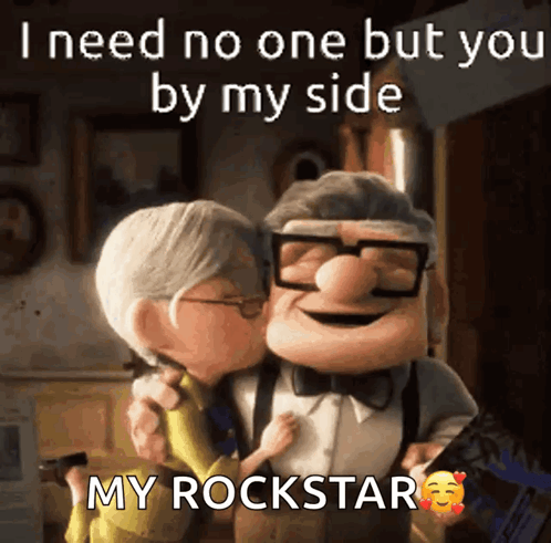 Elderly Couple Kissing I Need No One But You By My Side My Rockstar
