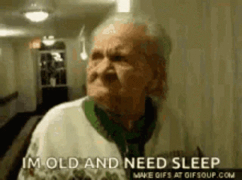 Elderly Man Im Old And Need Sleep