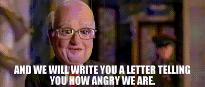 Elderly Man With Glasses and Red Tie Says We Will Write You a Letter How Angry We Are