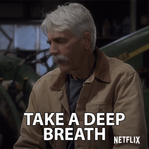 Elderly Taking Deep Breath GIF