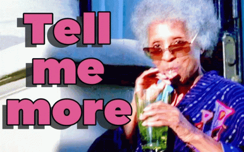 Elderly Woman Drinking Through Straw Tell Me More GIF