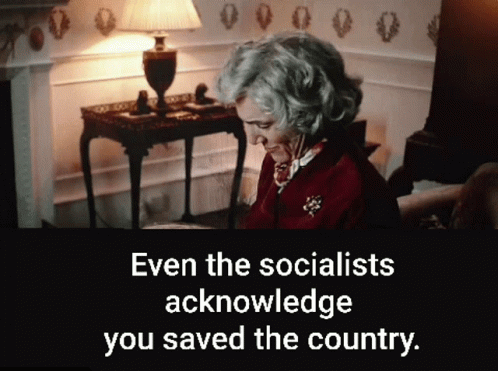 Elderly Woman: Even Socialists Acknowledge You Saved Country GIF