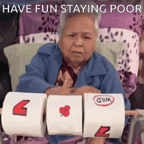 Elderly Woman Holding Toilet Paper