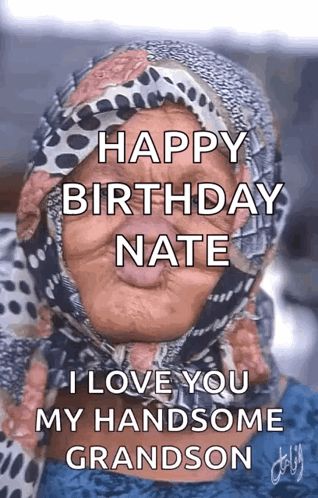 Elderly Woman In Scarf Making Funny Face GIF