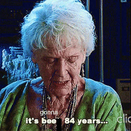 Elderly Woman Saying Gonna It's Bee 84 Years GIF