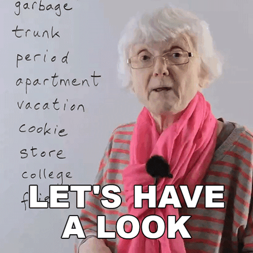Elderly Woman Says Let's Have A Look GIF