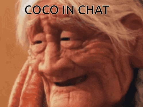 Elderly Woman Smiling With Coco in Chat