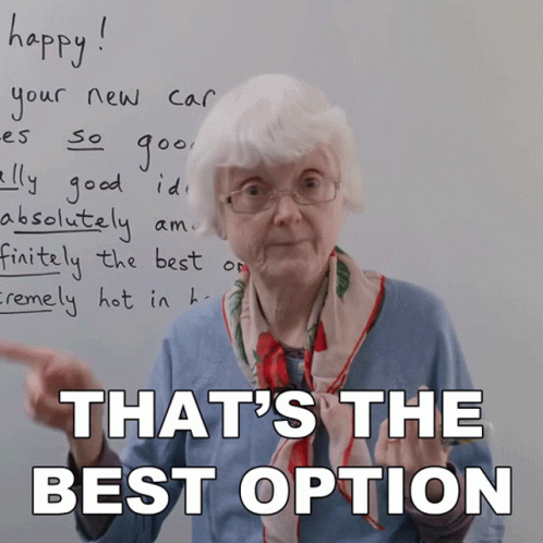 Elderly Woman That's the Best Option Whiteboard