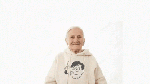 Elderly Woman Wearing Hoodie That Says I Spent My Winter Fuel Allowance