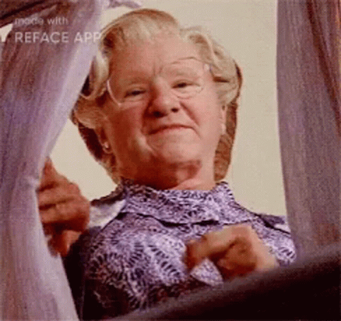 Elderly Woman With Glasses Looking Out Window Reface App