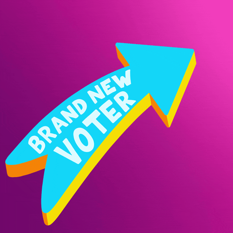 Election Day Brand New Voter On An Arrow GIF