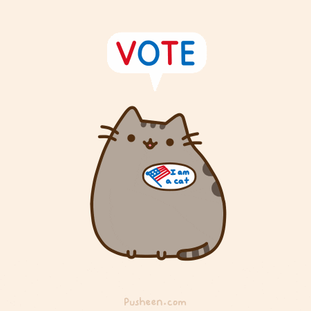Election Day Cute Cat Says Vote GIF