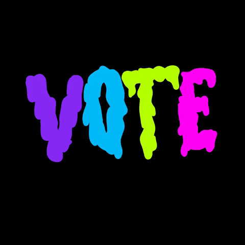 Election Day Vote Color Changing Letters GIF