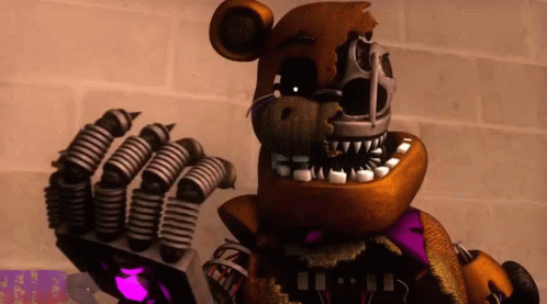 Electrified Screaming Golden Freddy GIF