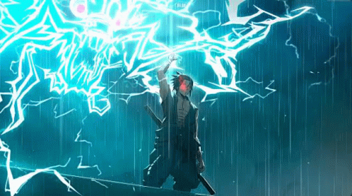 Electrifying Sasuke Uchiha Power GIF