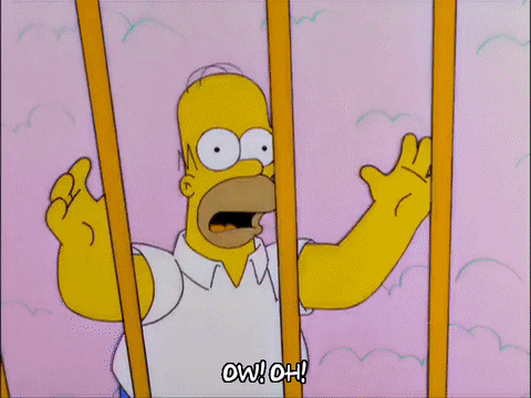 Electrocuted Homer Simpson By Electric Gate GIF