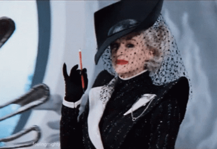 Elegant Cruella Glenn Close Walking GIF