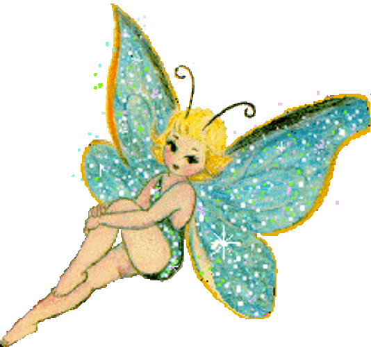 Elegant Fairy With Sparkling Wings GIF