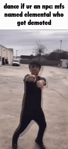 Elemental Dancing Man In Empty Street GIF