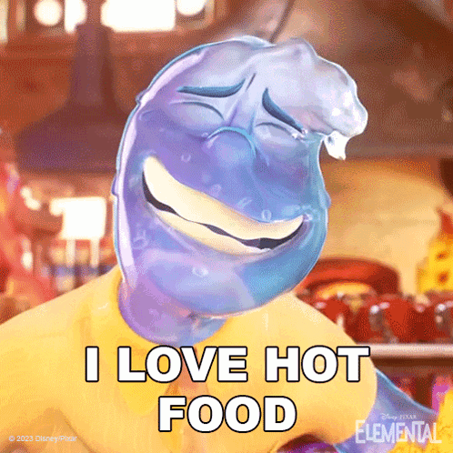 Elemental Wade Sats I Love Hot Food GIF