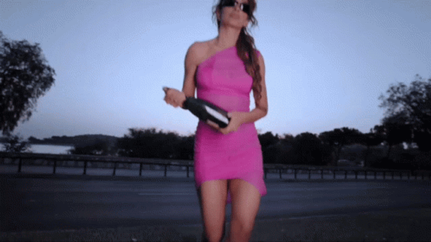 Eleni Foureira Popping Champagne GIF