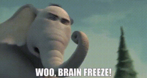 Elephant Running Woo Brain Freeze GIF