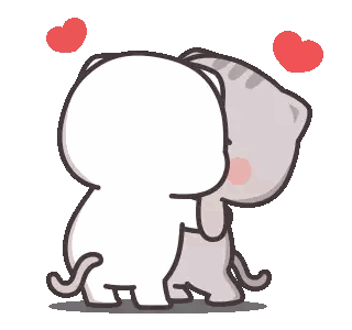 Elephant Standing Next to White Cat