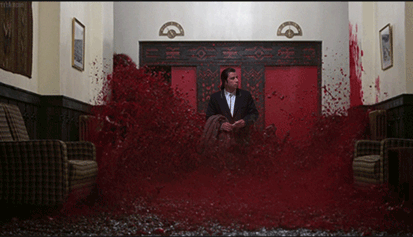 Elevator Blood Confused Actor John Travolta GIF