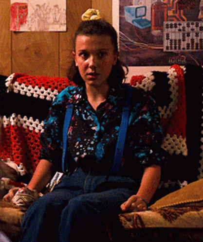 Eleven Confused Guilty Reaction GIF