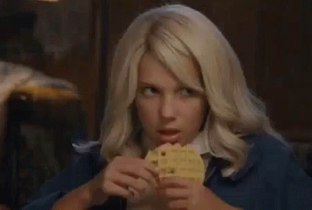 Eleven Blonde Eating Waffle GIF
