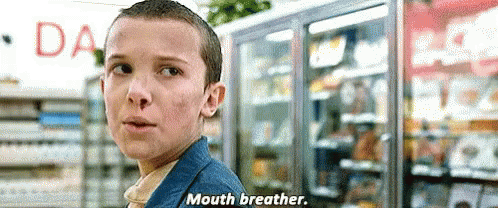 Eleven Mouth Breather Nose Bleed GIF