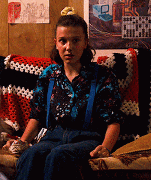 Eleven Confused Guilty Reaction GIF