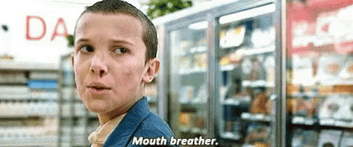 Eleven Mouth Breather Nose Bleed GIF