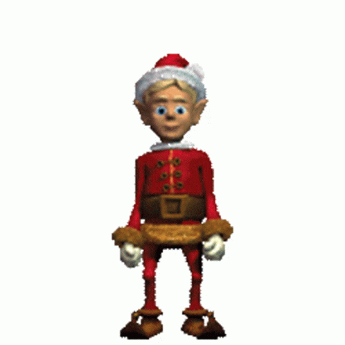 Elf Dancing Candy Canes GIF