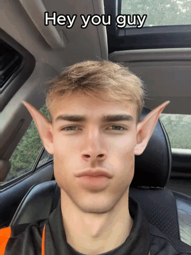 Elf-Eared Man Sitting in Car Saying Hey You Guy
