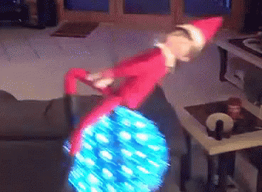 Elf On Lights GIF