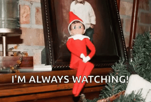 Elf On The Shelf Moving Always Watching GIF