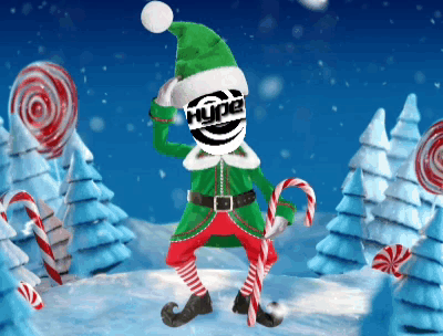 Elf On The Shelf Moving Dancing Candy Cane GIF