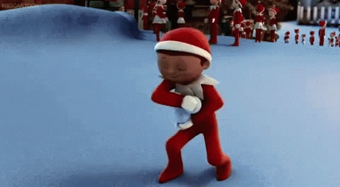 Elf On The Shelf Moving Playing Snow Balls GIF