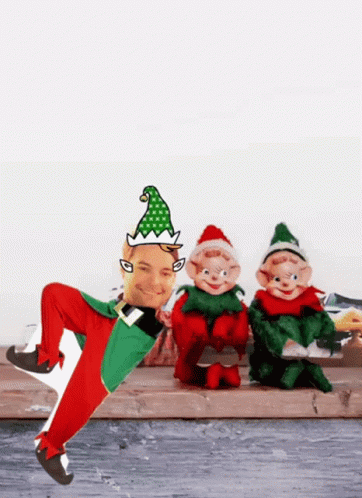 Elf Santa And His Children GIF