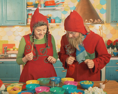 Elf Santa Food Tasting GIF