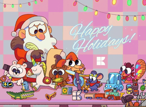 Elf Santa Happy Holidays GIF