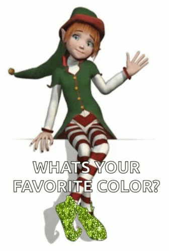 Elf Santa What's Your Favorite Color GIF