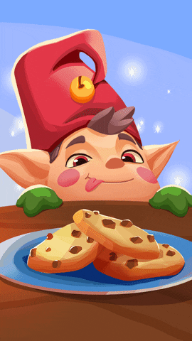 Elf Santa Yummy Food GIF