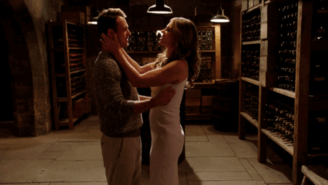 Elizabeth Hurley Kissing GIF