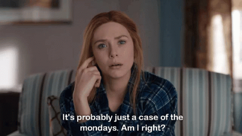 Elizabeth Olsen Case Of The Mondays GIF